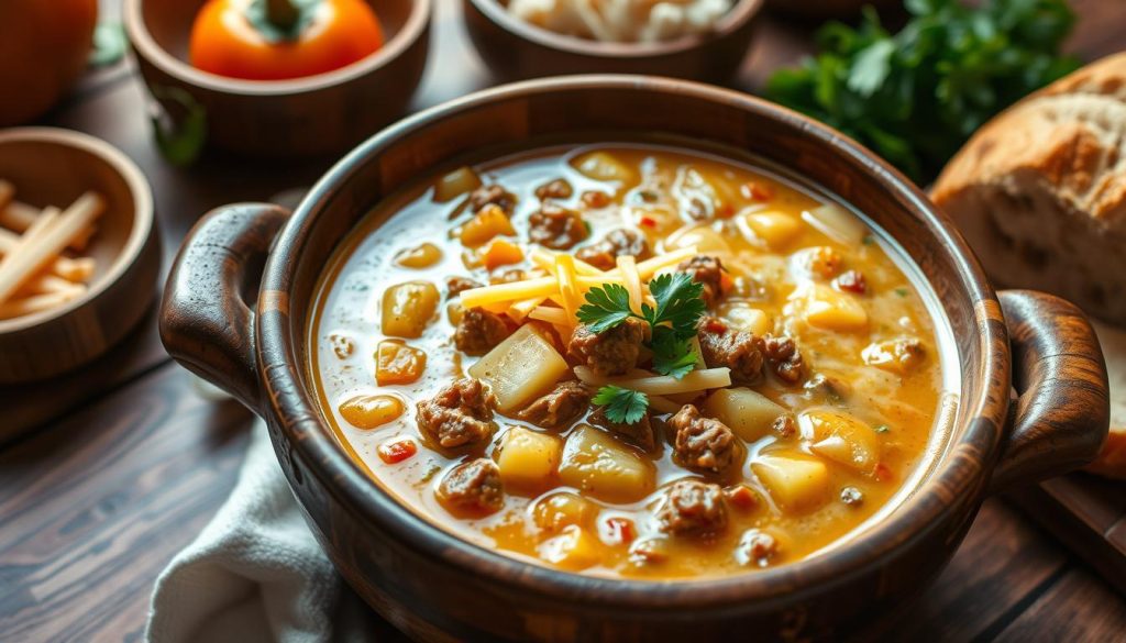 homemade cheeseburger soup homemade cheeseburger soup
