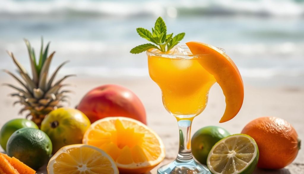 Refreshing mango margarita
