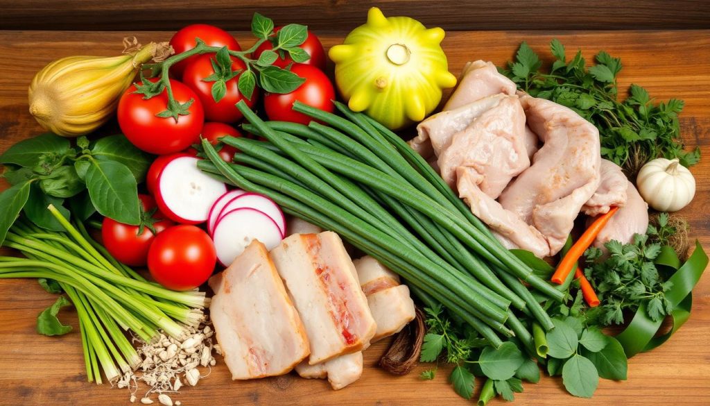 Sinigang ingredients