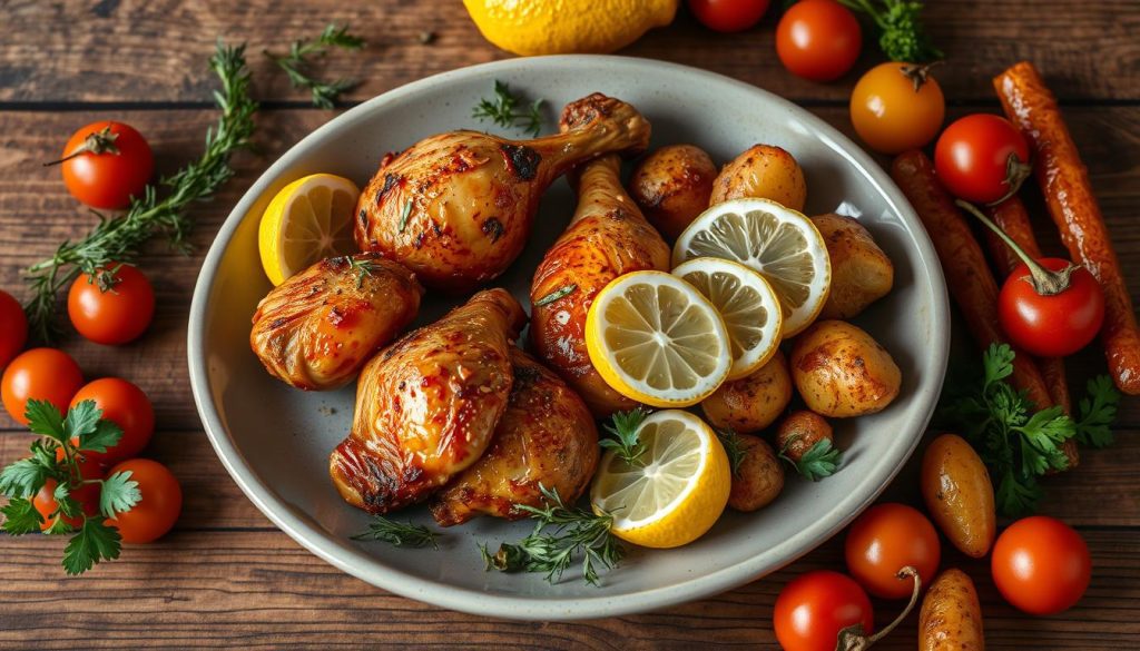 chicken and potatoes