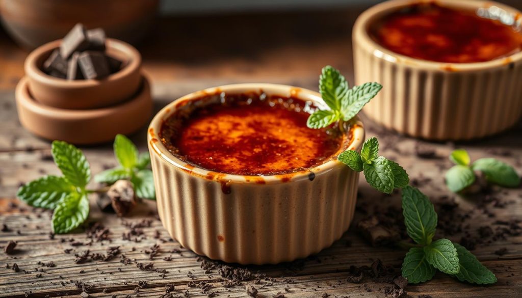 chocolate-flavored creme brulee