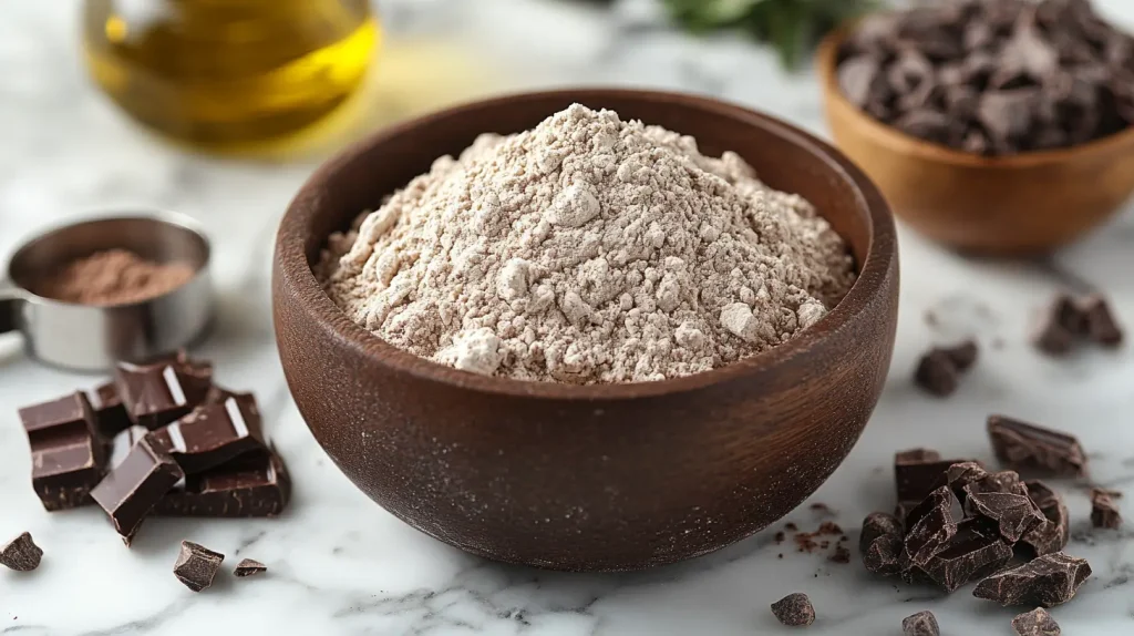 Baking Ingredients for Jovial Chocolate Cake Recipe