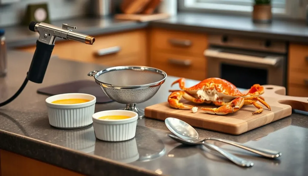 crab brulee tools