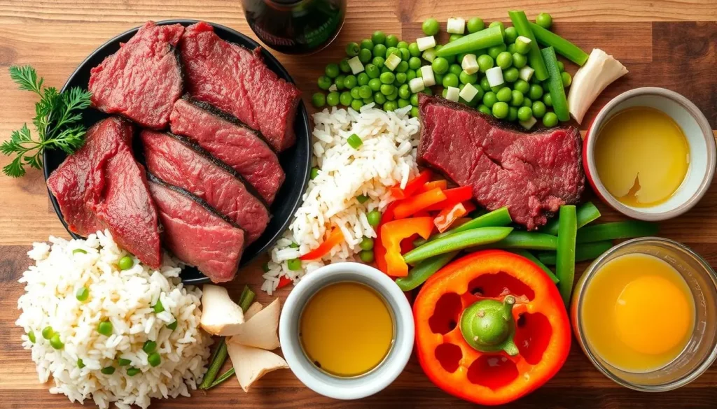 steak fried rice ingredients