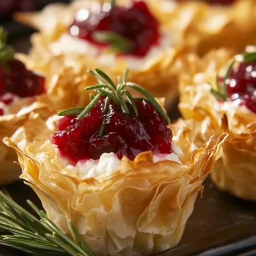 Cranberry Goat Cheese Phyllo Cups