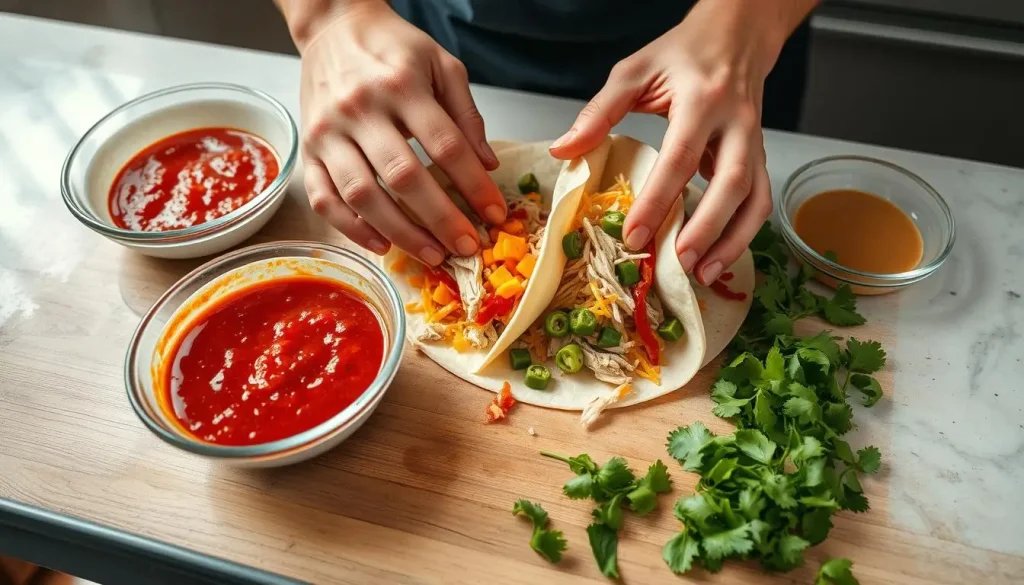 Enchilada Assembly Technique