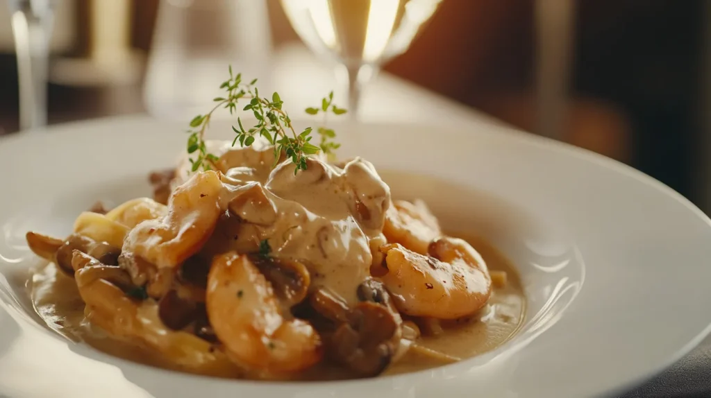 Gourmet Langostino Gravy Served Over Pasta