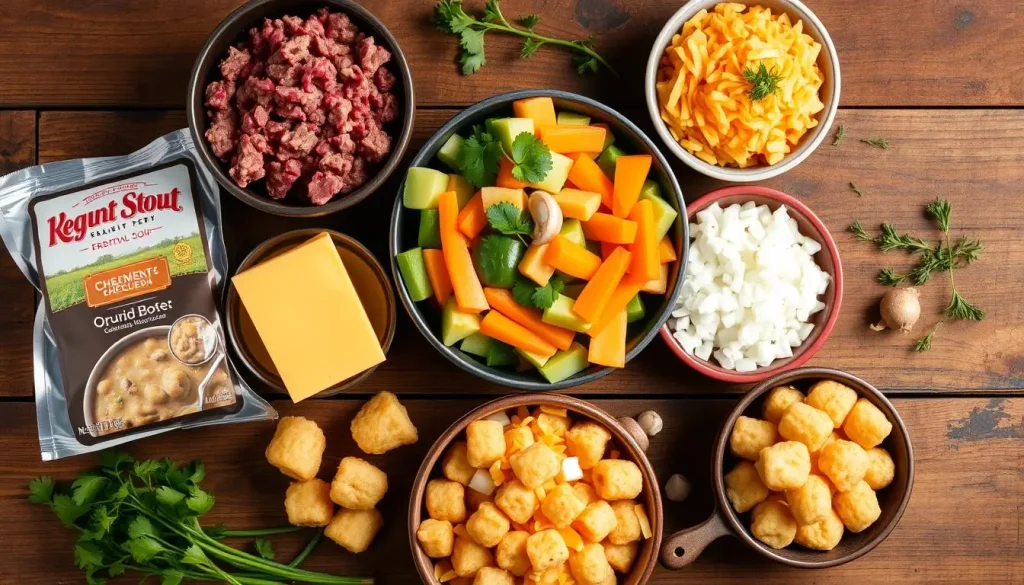 Hotdish Ingredients Lineup