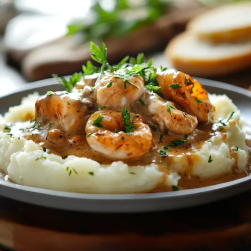 Langostino Gravy With Mashed Potatoes – Featured Dish