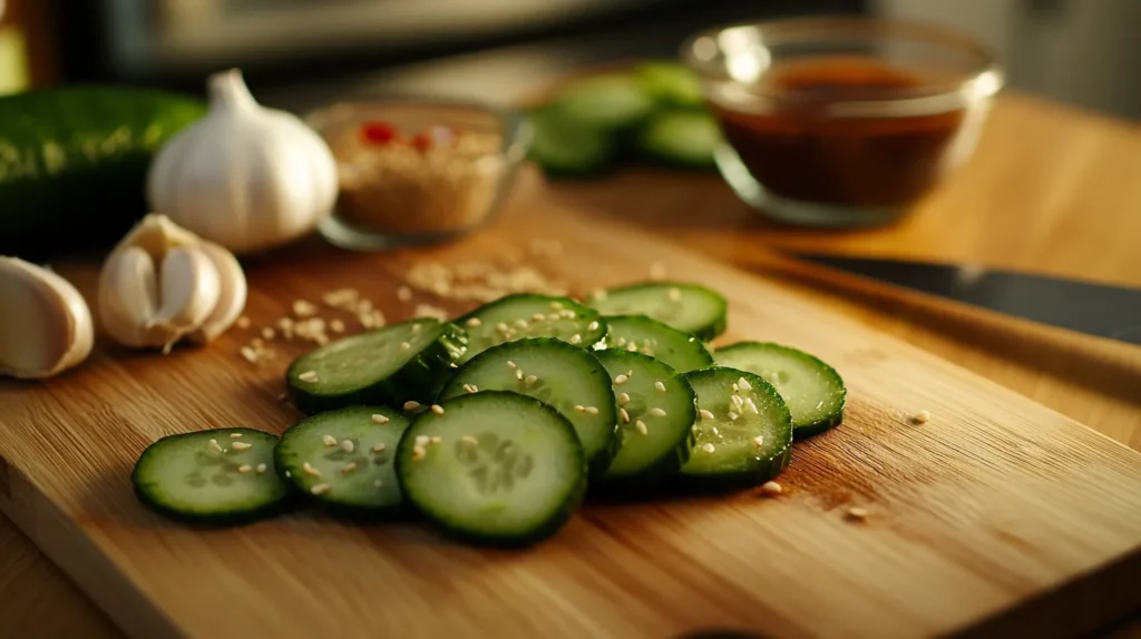 Preparing Cucumbers For The Recipe