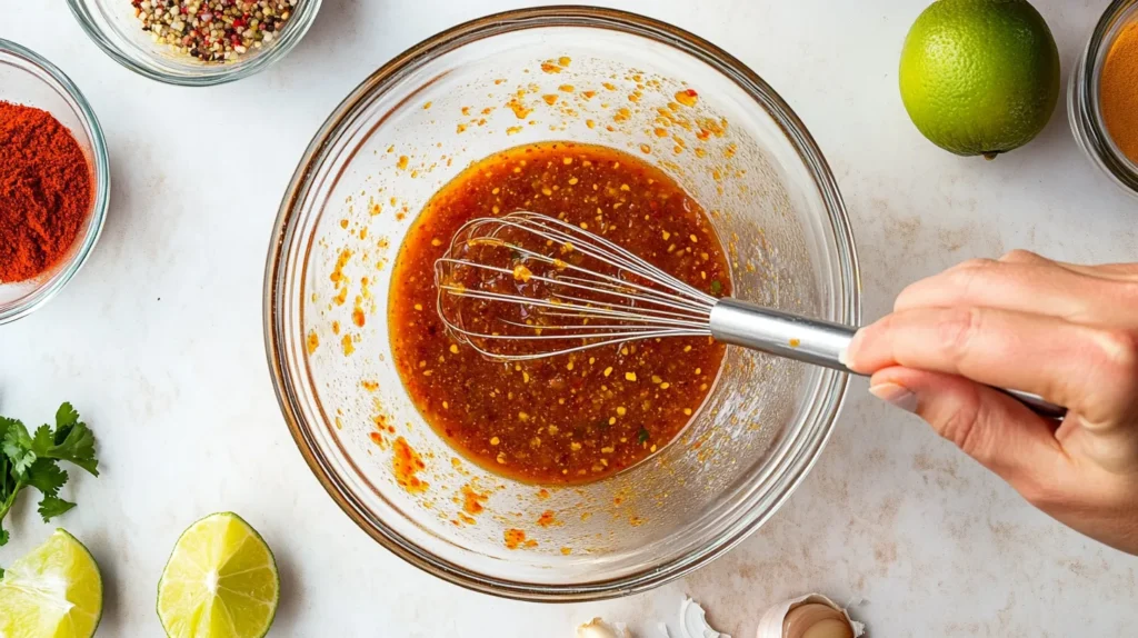 Preparing San Antonio Chicken Marinade With Fresh Ingredients
