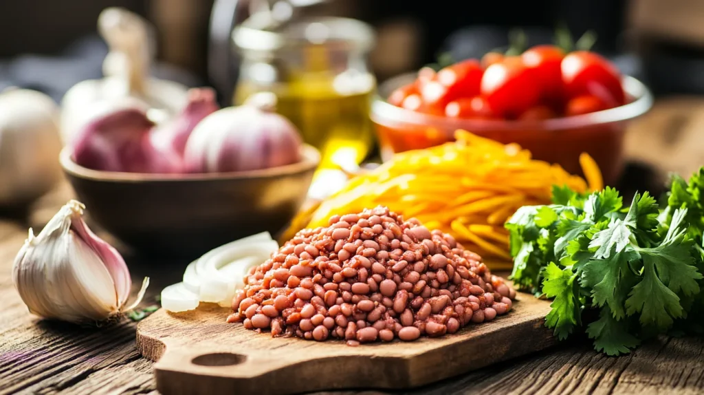 Taco Soup Ingredients Spread