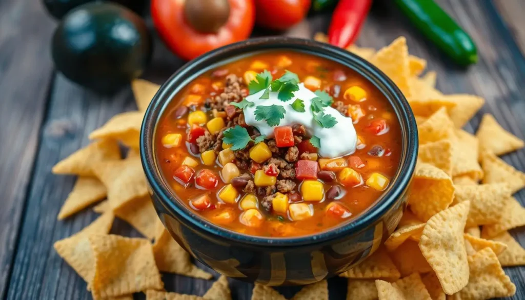 Taco Soup With Fritos Dish