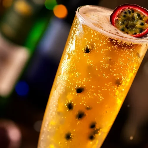 Thug Passion Recipe Cocktail In A Champagne Flute