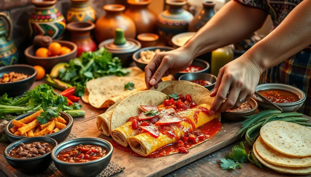 Traditional Enchilada Preparation