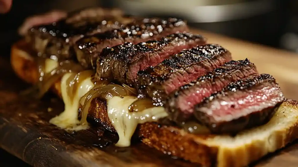 Building a steak sandwich
